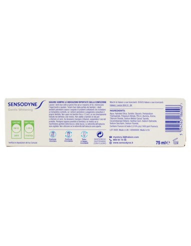Sensodyne Dentifricio - 75ml - Gentle Witening - Sbiancante Denti Sensibili